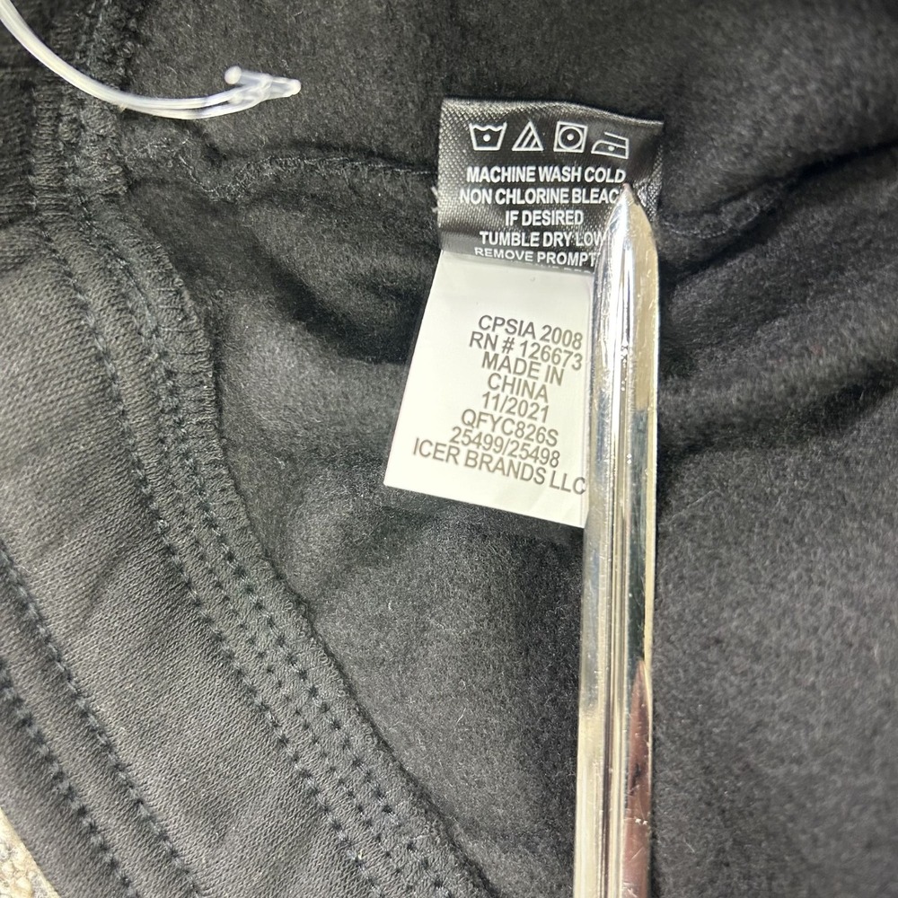 NEW NFL Team Apparel Raiders Black White Grey Jogger Sweatpant Youth Large 14-16 - Picture 9 of 14